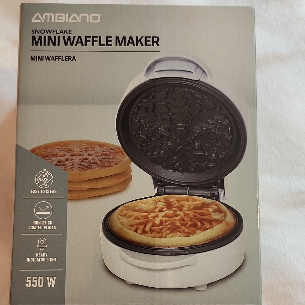 Ambiano Snowflake Mini Waffle Maker